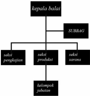 Gambar 2.2 Struktur Organisasi BPMTPK  (Sumber : Organisasi BPMTPK) 