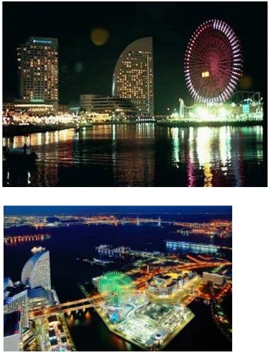Gambar 1 dan 2 : Pelabuhan kota Yokohama 