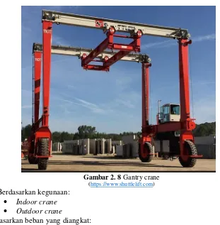 Gambar 2. 8 Gantry crane 