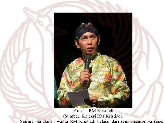 Foto 1. RM Kristiadi (Sumber: Koleksi RM Kristiadi)