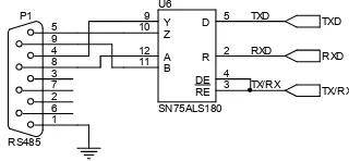 Gambar 2: Rangkaian Pengubah RS-232 ke RS-485 