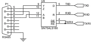 Gambar 2: Rangkaian Pengubah RS-232 ke RS-485 