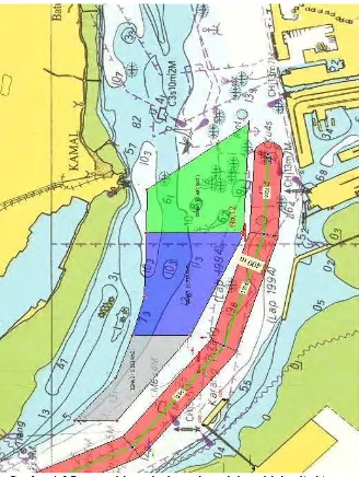 Gambar 4. 2 Rencana pelebaran alur dan pembuatan kolam pelabuhan di sekitar Buoy 10, Buoy 12, dan Buoy 14 