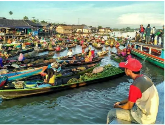 Gambar 2.1 Pasar Terapung Lok Baintan 