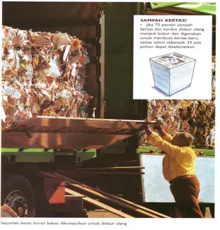 Gambar 2.13:  Salah satu upaya mendaur ulang sampah kertas 