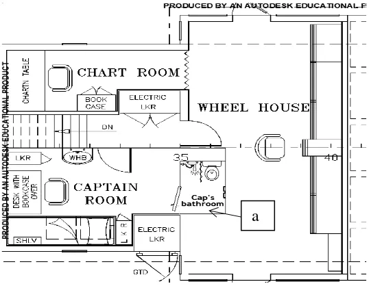 Gambar 4.4. Ruang Akomodasi Kapten pada Wheelhouse 