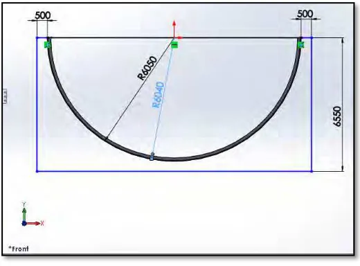 Gambar 4.5 Sketch Sliding Saddle 