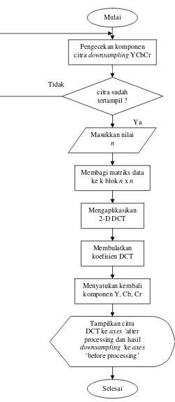 Gambar 3.12 Diagram alir DCT. 