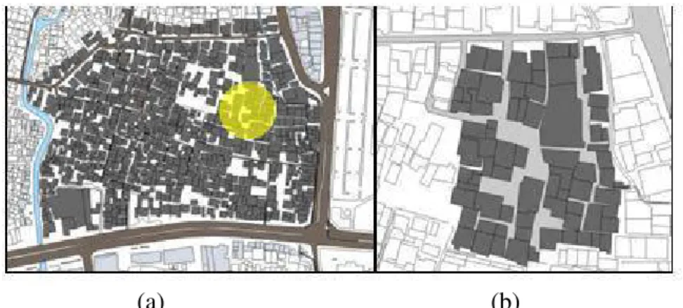 Gambar 2 Lokasi Kawasan Studi (a) Wilayah Kelurahan Pelindung  Hewan; (b) Kawasan RT 02, RW 02