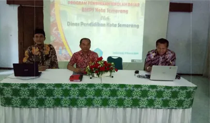Gambar 1. Pemaparan materi oleh pemateri pendidikan dan pelatihan di SDIT Al Jalan Pamularsih, Semarang, 9 Maret 2019