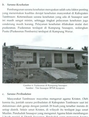Gambar 6: Puskesmas di Kampung Sausapor 