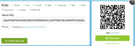 Gambar 4.5. Generate URL ke QR-Code menggunakan http://www.qr-code-generator.com/ 