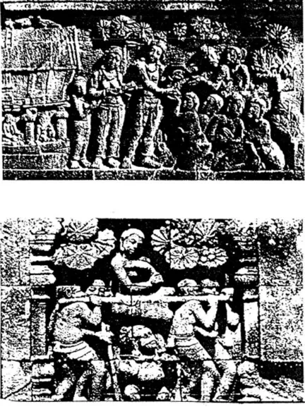 Gambar 10. Relief Candi Borobudur Sumber : Pribadi, 2002 