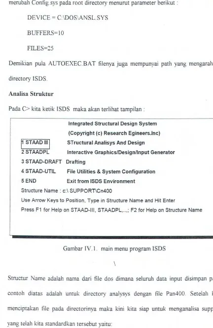Gambar IV. 1. main menu program ISDS 
