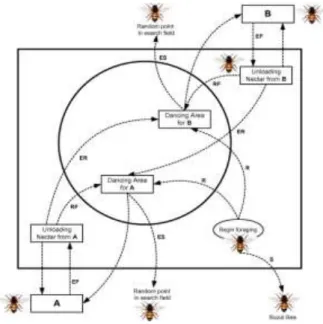 Gambar 1. Tingkah Laku Lebah Mencari Makanan 