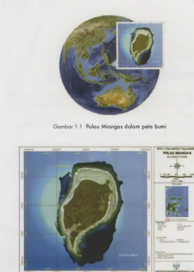 Gambar 1 . 1 Pulau Miangas dalam peta bumi 