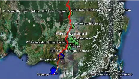 Gambar 18.1 Lokasi ISP Teluk Timbau - Taboneo (Earth) 