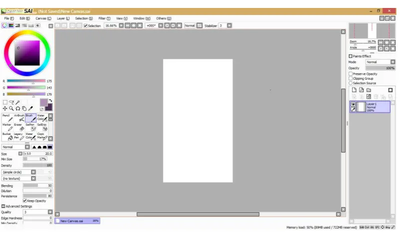 Gambar 2.3 Paint Tool SAI 