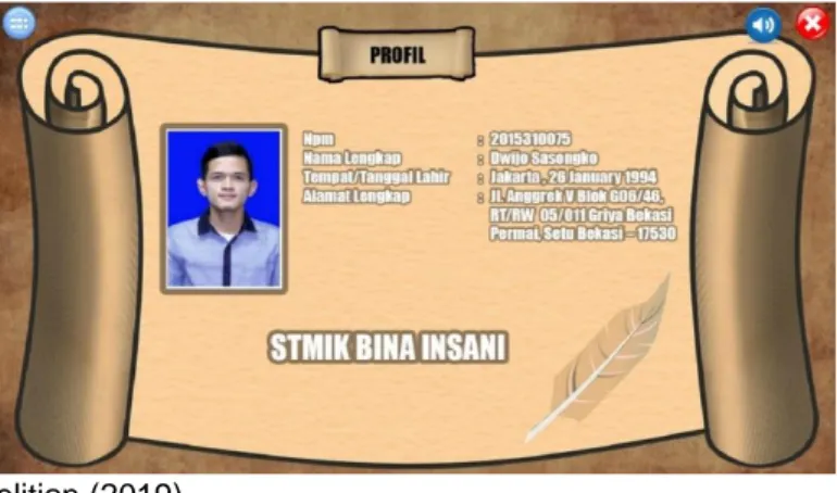 Gambar 14. Implementasi Program Tentang  3.4  Pengujian 