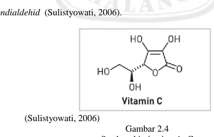 Gambar 2.4  Struktur kimia vitamin C 