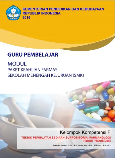 Guru Pembelajar Modul Paket Keahlian Farmasi SMK Kelompok Kompetensi F ...