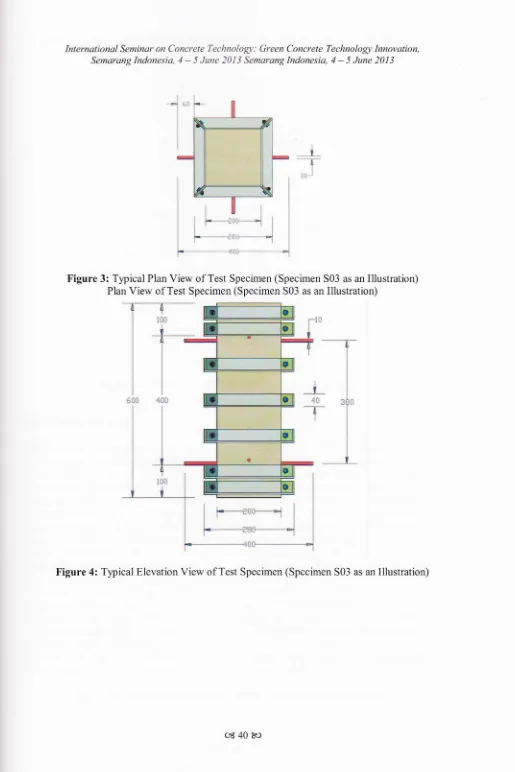 Figure 3: Typical Plan View of Test Specimen (Specimen S03 as an Illustration)