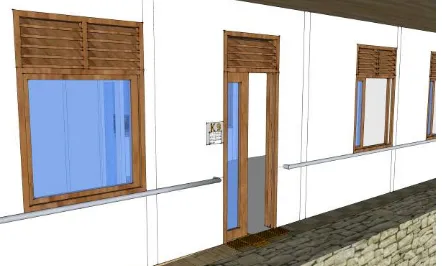 Figure 15. Proposed Ideal Window Design and Door for Blind School. 