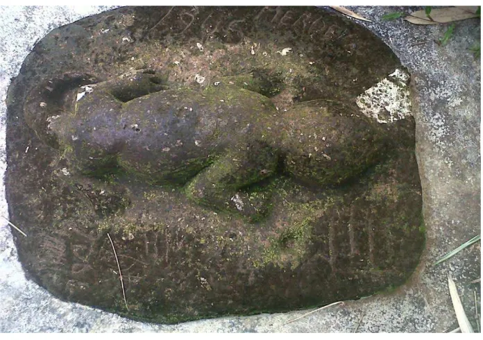 Gambar batu tetal (patung cicak) batu perjanjian  