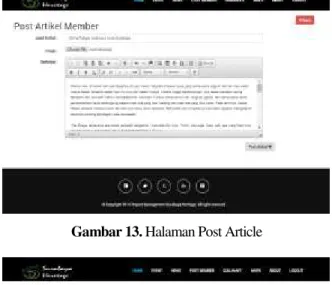 Gambar 12. Halaman Post Member 