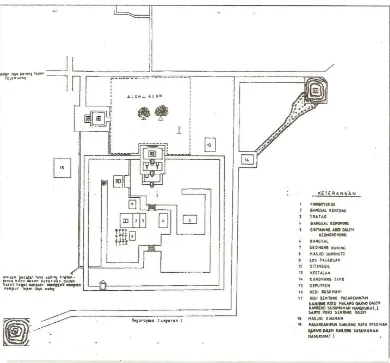 Gambar 2. Sketsa kraton Pleret yang tersimpan di Perpustakaan Kraton Ngayogyakarta 