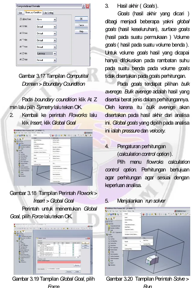 Gambar 3.17 Tampilan Computital  Domain &gt; Boundary Coundition 