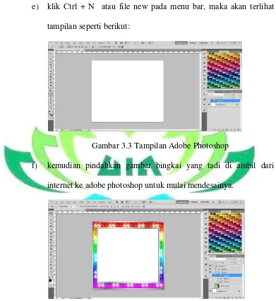 Gambar 3.3 Tampilan Adobe Photoshop 