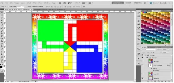 Gambar 3.5 Mengedit Ludo di Adobe Photoshop 