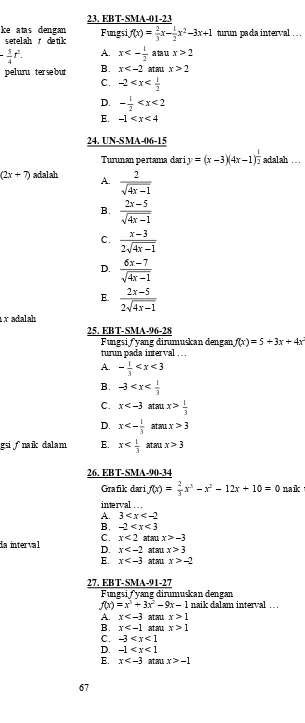 Grafik dari f(x) = 23 x