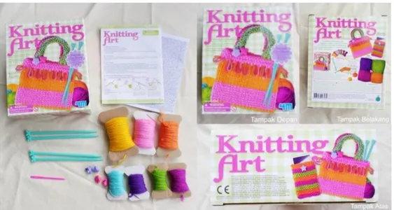 Gambar 3 Knitting art sampel mainan rajut yang sudah beredar di pasaran  (Sumber: Rinjani, 2014) 