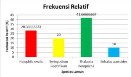 Gambar 7. Frekuensi Relatif Lamun di Lokasi Penelitian Dominansi Relatif  