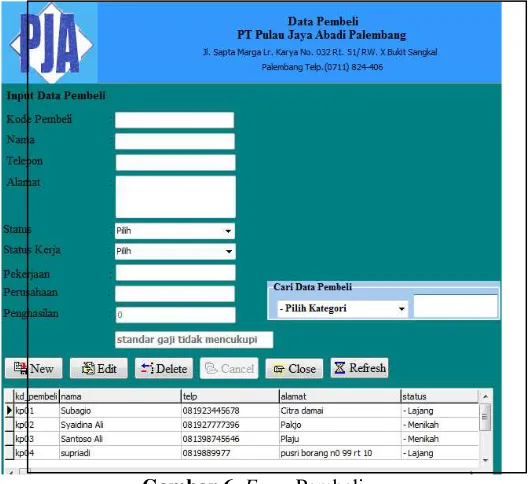 Gambar 5. Form Menu