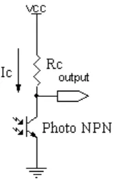 Gambar 2. 5. Rangkaian fototransistor  