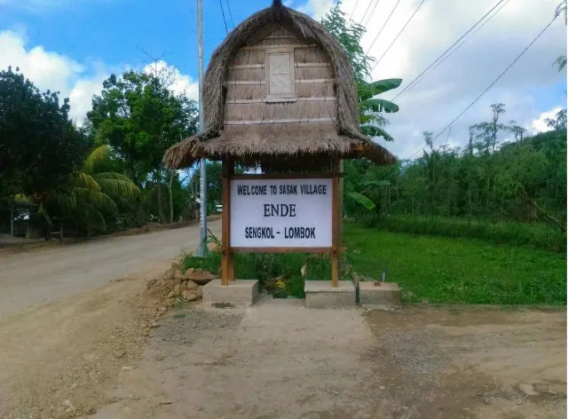 Gambar 1. Selamat datang di Desa Sasak Ende (Dok.Pen)