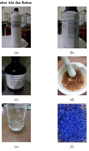 Gambar 3.1 Gambar bahan penelitian : (a) etanol 96%, (b) sodium hidroksida,  