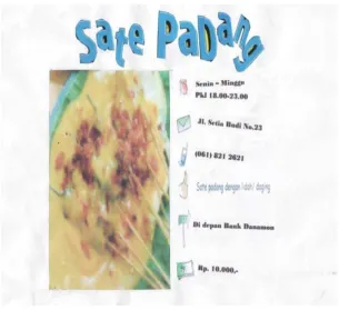 Gambar 2.3 Brosur sate padang 