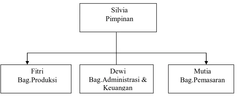 Gambar 2.1 : Struktur Organisasi Assesoris / Mainan Jilbab 