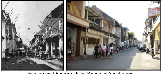Figure 6 and Figure 7. Jalan Panggung Shophouses Source: (http://dewey.petra.ac.id/jiunkpe_dg_94.html and private collection)