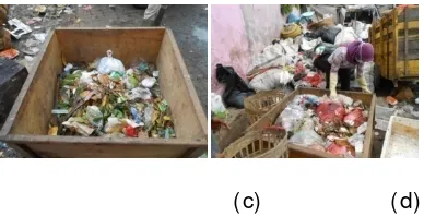 Gambar 1.10 Langkah pengukurankomposisi sampah (a) pengambilan sampah di gerobak 
