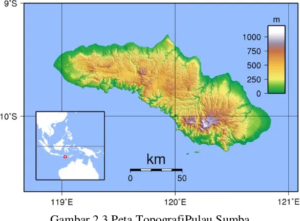Gambar 2.2 Pembagian Wilayah Kabupaten di Pulau Sumba 