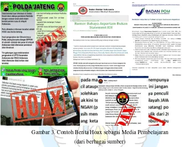 Gambar 3. Contoh Berita Hoax sebagai Media Pembelajaran 