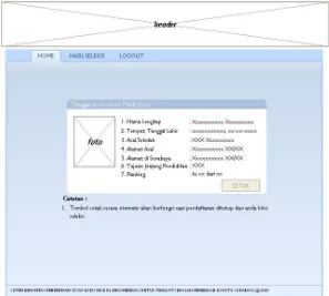Gambar 4.3. GUI Sistem Informasi PSB Modul Rekomendasi (siswa) 