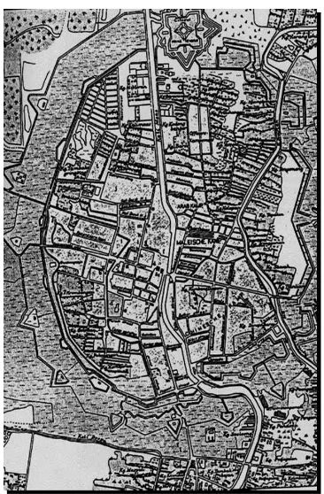 Gambar 1: Peta Surabaya tahun 1850an 