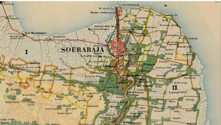 Gambar 2: Peta Surabaya awal 1900an 