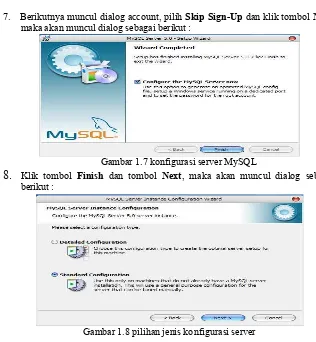 Gambar 1.7 konfigurasi server MySQL 